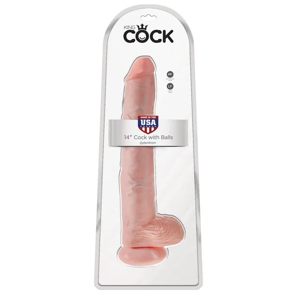 Pipedream – King Cock 14″ Cock with Balls – Beige