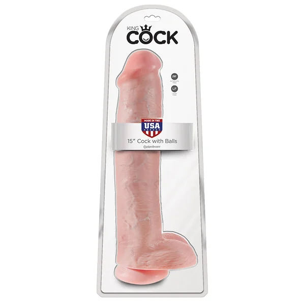 Pipedream – King Cock 15” Cock with Balls – Beige
