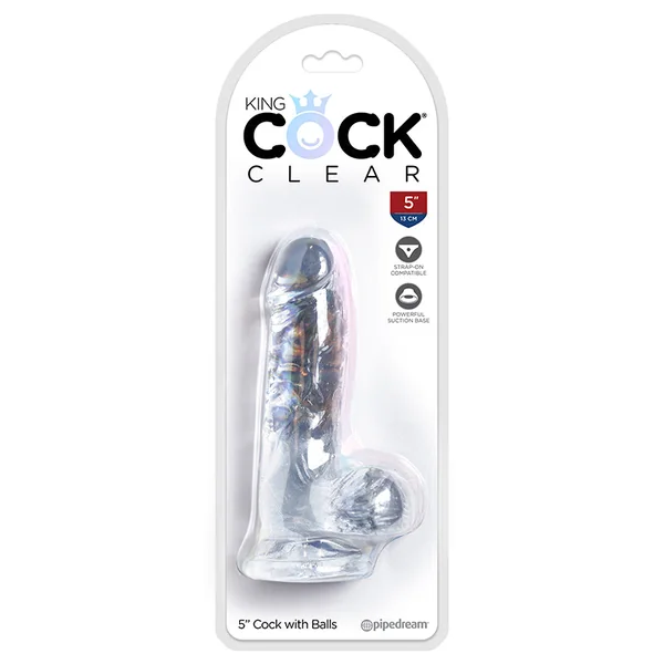 Pipedream – King Cock 5″ Cock With Balls – Clear