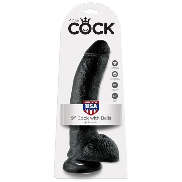 Pipedream – King Cock 9″ Cock with Balls – Black