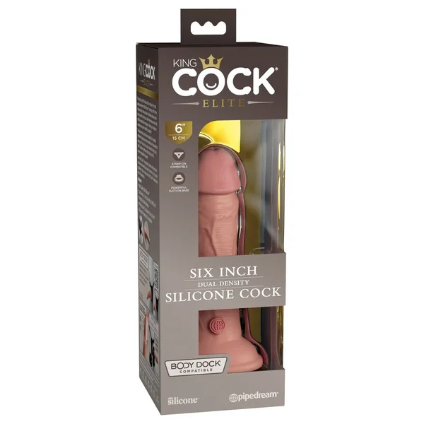Pipedream – King Cock Elite 6” Silicone Cock – Light