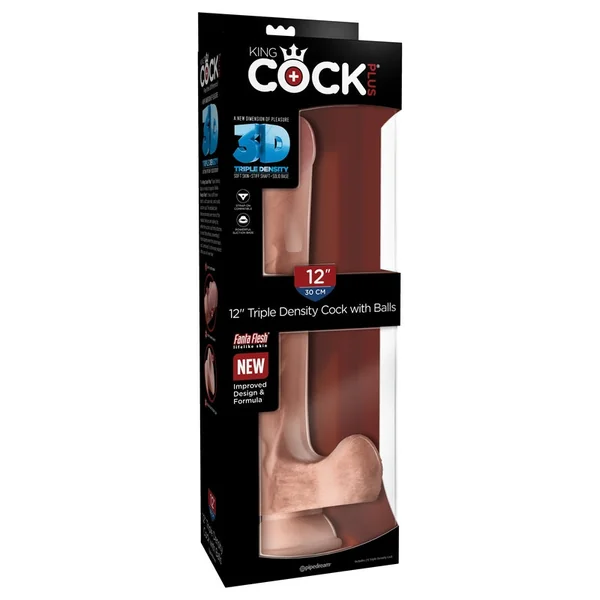 Pipedream – King Cock Plus 12 Triple Density Cock with Balls – Beige
