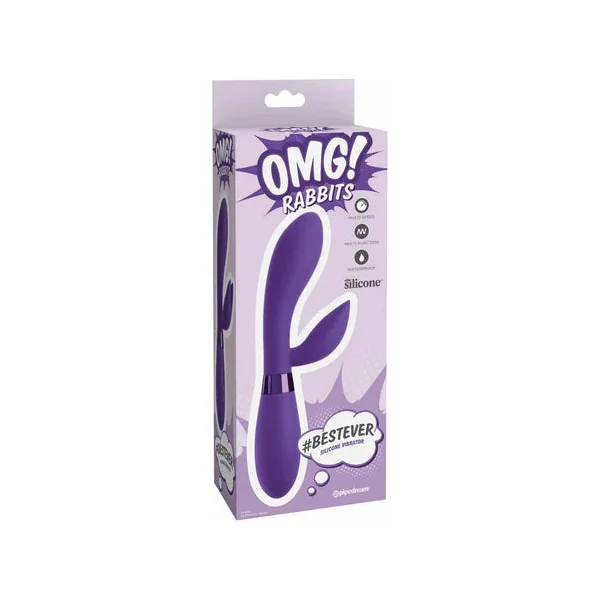 Pipedream OMG! Rabbits #BestEver Silicone Vibrator Purple