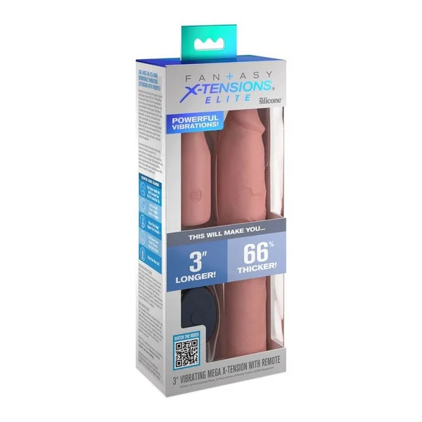 Pipedream Products Fantasy X-tensions 9” Sleeve with Vibrating 3” Plug Light