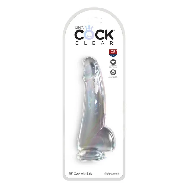 Pipedream Products – King Cock 7.5” with Balls – Clear