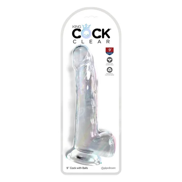 Pipedream Products – King Cock 9” with Balls – Clear