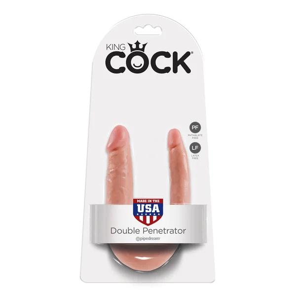 Pipedream Products King Cock U-Shaped Small Double Trouble Beige