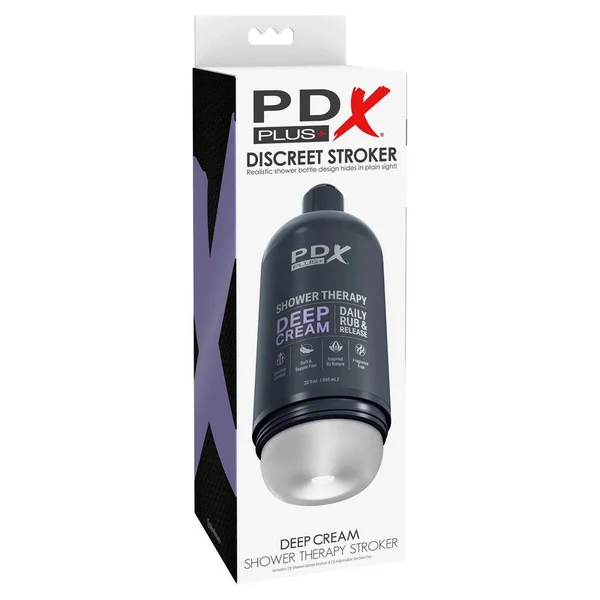 Pipedream Products Shower Therapy Deep Cream Frosted Hands Free Stroker