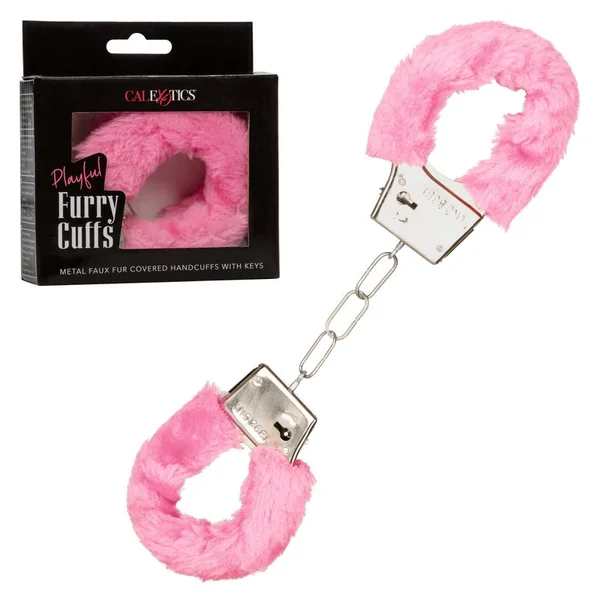Playful Faux Fur Metal Handcuffs