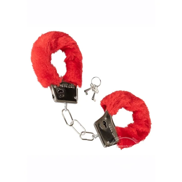 Playful Furry Cuffs - Red