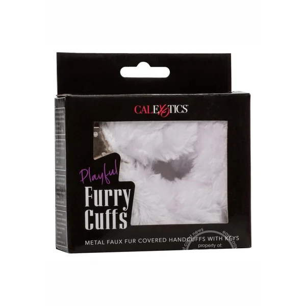Playful Furry Cuffs - White