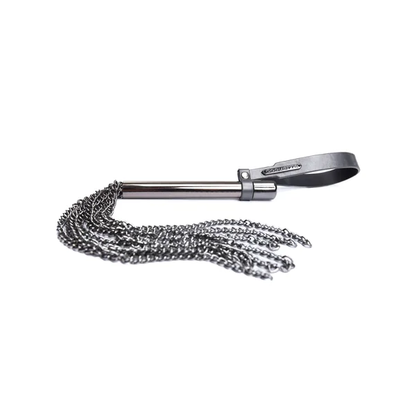 Pleasure Collection Gunmetal Glam Mini Whip w/Metal Chain Strands