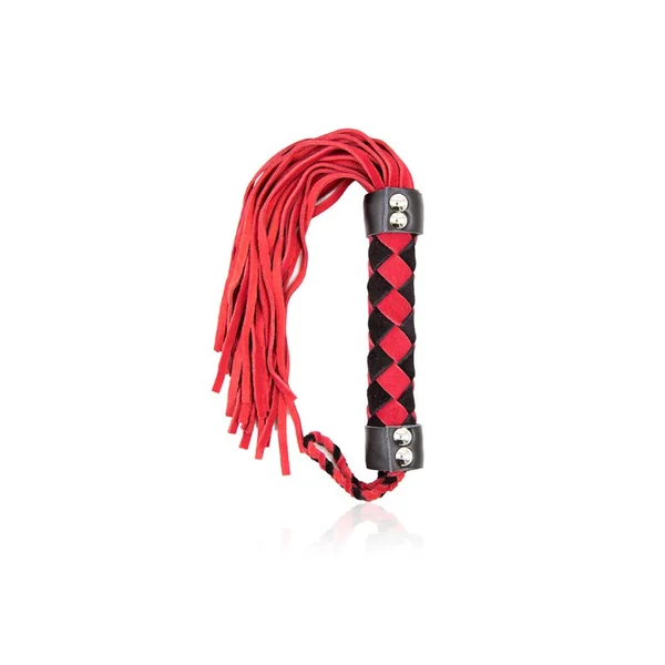 Ple'sur 15.5 in. Suede Leather Flogger With Braided Handed