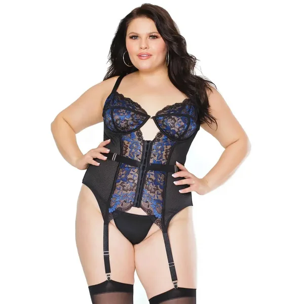 Plus Scallop Stretch Lace Bustier