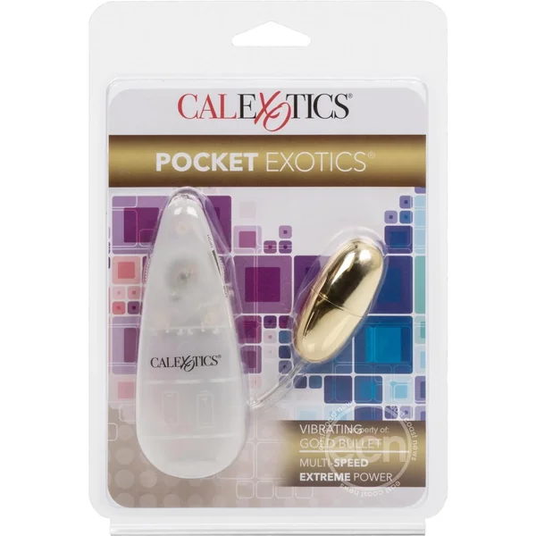 Pocket Exotics Vibrating Gold Bullet - Gold
