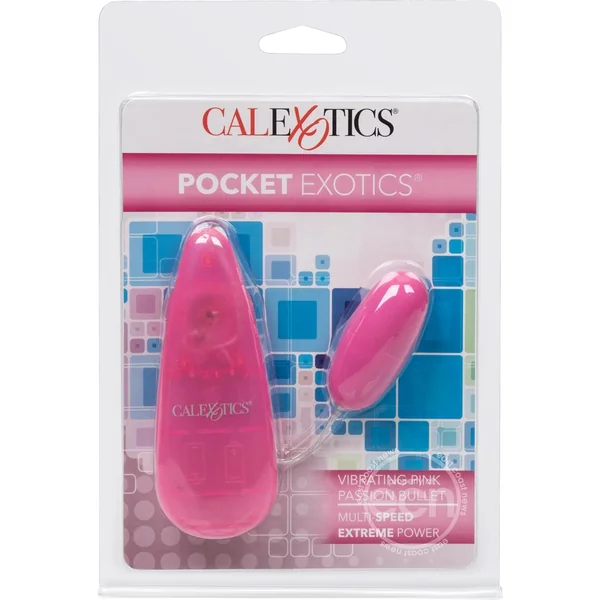 Pocket Exotics Vibrating Pink Passion Bullet - Pink