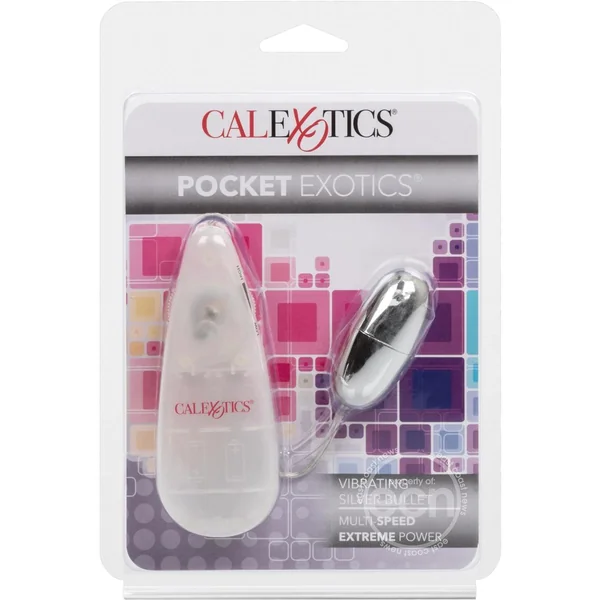 Pocket Exotics Vibrating Silver Bullet - Silver