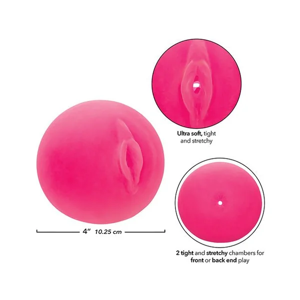 Pop Sock! Pussy & Ass Ball Masturbator - Pink