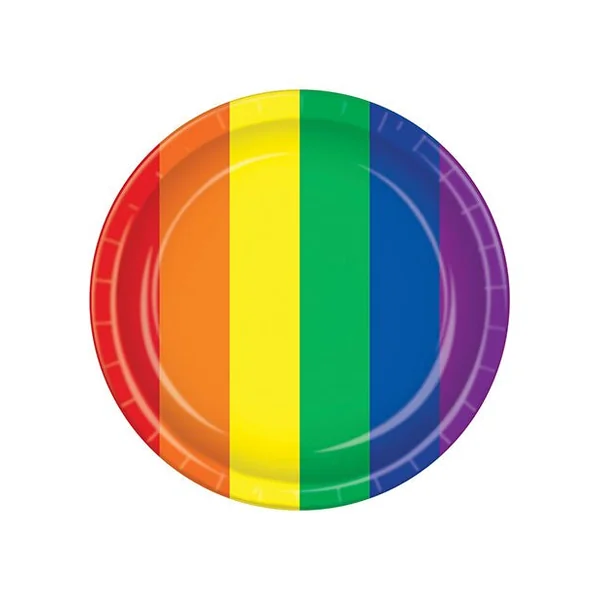 Pride Plates - Rainbow Pack Of 8