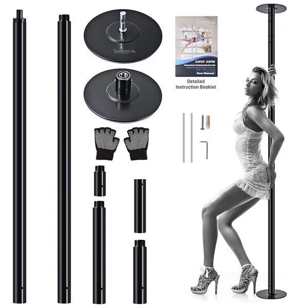 Professional Spinning Dancing Pole Black