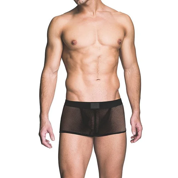 Prowler RED Fishnet Ass-less Trunk - Black XL