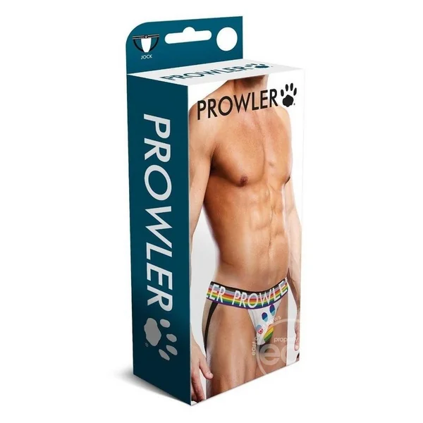 Prowler White Oversized Paw Jock - White/Rainbow / SMALL