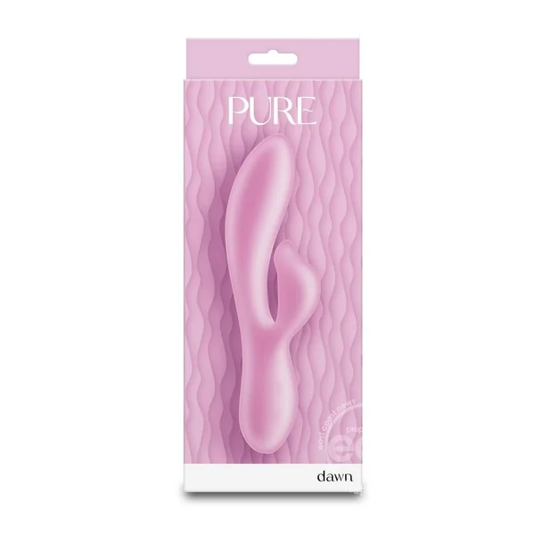 Pure Dawn Rechargeable Silicone Rabbit Vibrator - Pink
