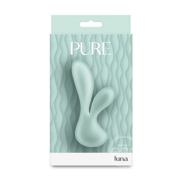 Pure Luna Rechargeable Silicone Rabbit Vibrator - Teal
