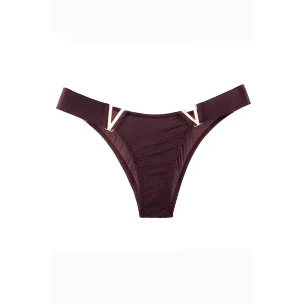 Purple Cheeky Cut Panty with V Shape