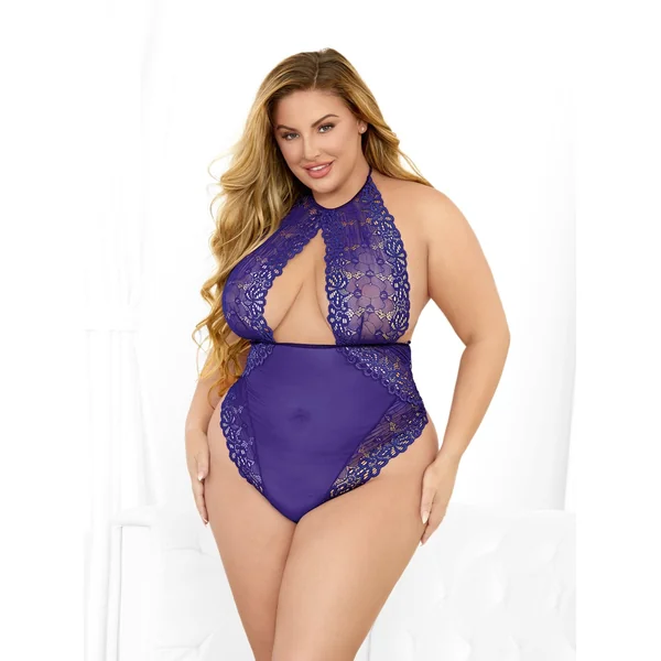 Queen Hi-Neck Tie Back Teddy