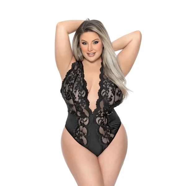 Queen Scallop Edge Lace Teddy