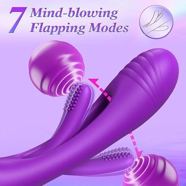 Rabbit Sexy Toys -LOVENOTE G Spot Massager For Women Clitoral Nipple Stimulation, 3 In 1 Sexy Toys With 14 Vibration & 7 Tongue Licking Flapping