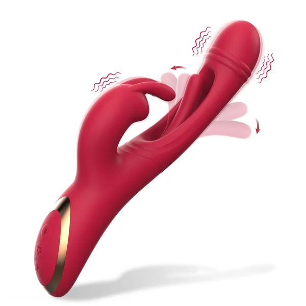 Rabbit Vibrator with Licking Tongue – 12×2 Modes | G-Spot & Clit Stimulation | Waterproof, USB Rechargeable