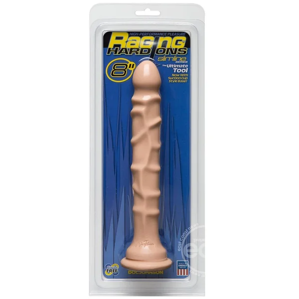 Raging Hard-Ons - Slimline Series - The Ultimate Tool Dildo with Suction Cup 8in - Vanilla