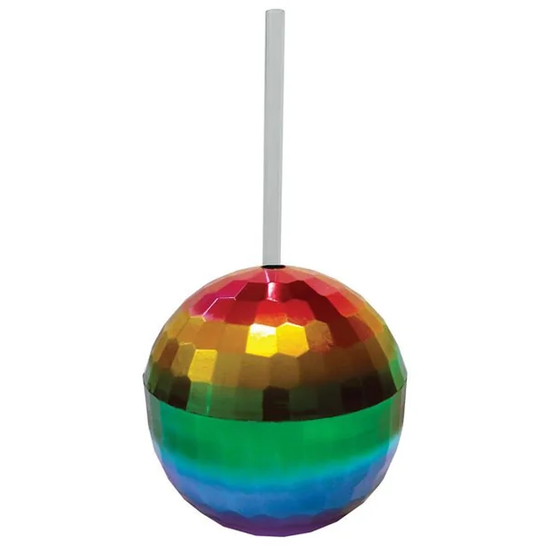 Rainbow Disco Ball Cup - 12 Oz