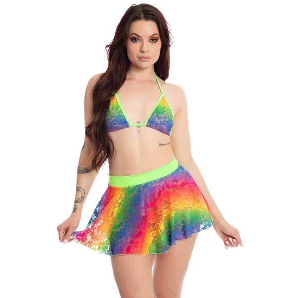 Rainbow Lace Skirt Set