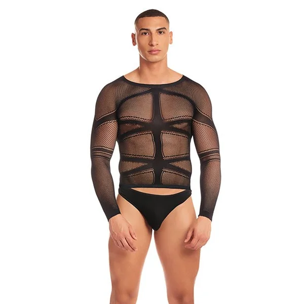 Rainbow Party Cam Boy Mesh 2 pc Set - Black