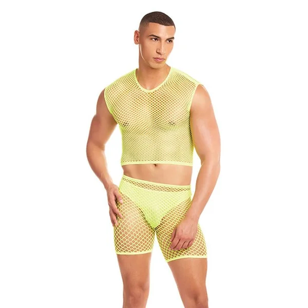 Rainbow Party Net-Bula Large Mesh Long Brief 3 pc Set