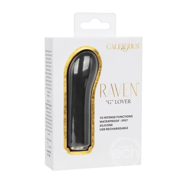 Raven G Lover Silicone Rechargeable G-Spot Vibrator - Black