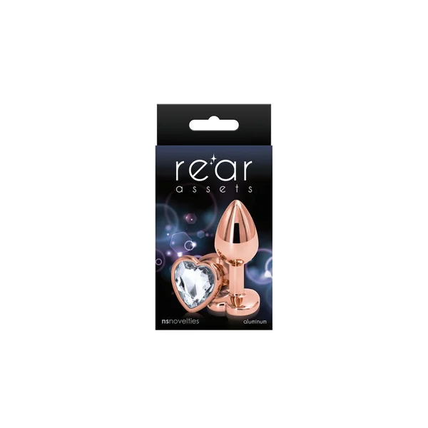 Rear Assets Small Rose Gold Heart Butt Plugs