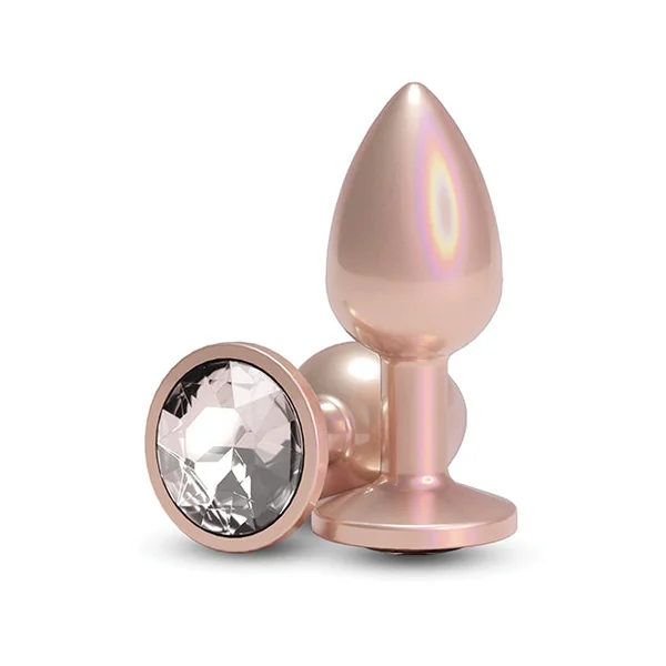 Rear Assets Small w/Clear Gem - Iridescent Champagne