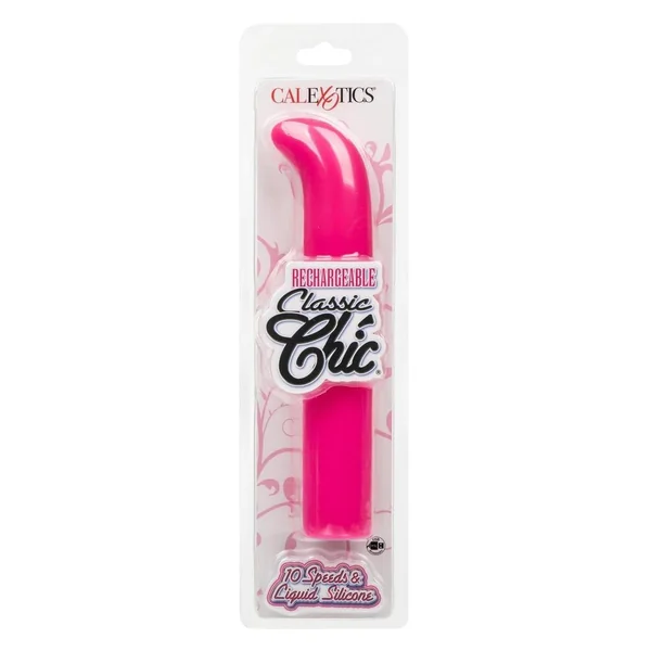 Rechargeable Classic Chic Standard G Silicone Vibrator - Pink
