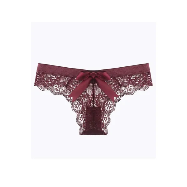 Red Lace Cheeky Cut Panty with Bow