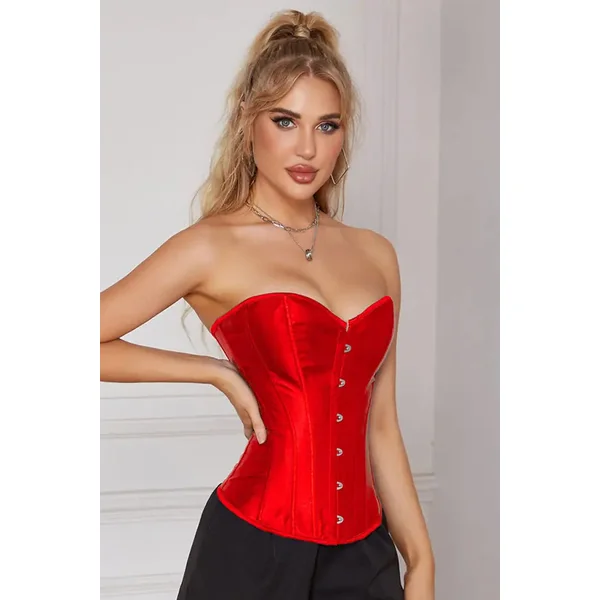 Red Timeless Satin Corset