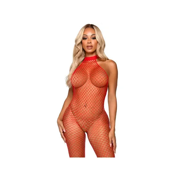Red What U Want Fishnet Bodystocking