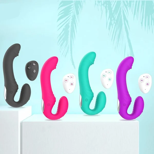 Remote control Realistic Dildo Vibrator Massager Lesbian Strapless Strap on Massager G-Spot Stimulate Clitoris Sex Toy forCouple