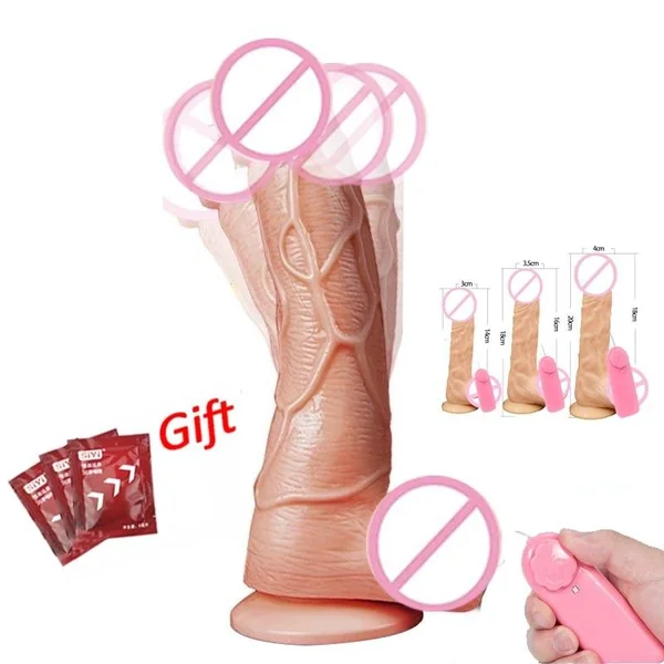 Remote Control Realistic Dildo Vibrators Huge Penis Strap On Godemichet Female Masturbator Exotic Accessories Sex Toys For Women