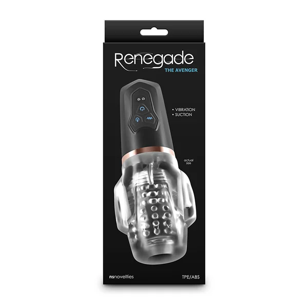 Renegade Avenger Electronic Masturbator Black