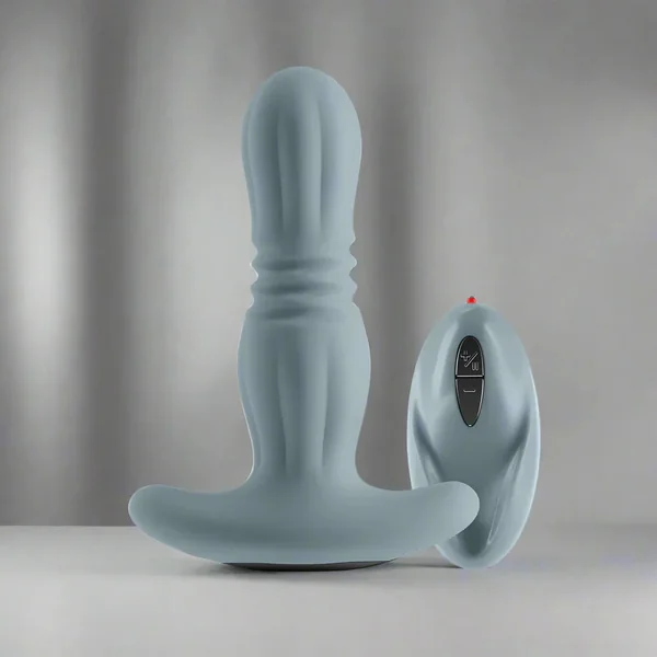 Renegade Gemini Thrusting Anal Plug with Remote - Gray
