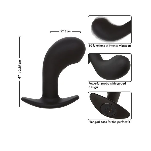 Rock Bottom Curved Prostate Probe - Black